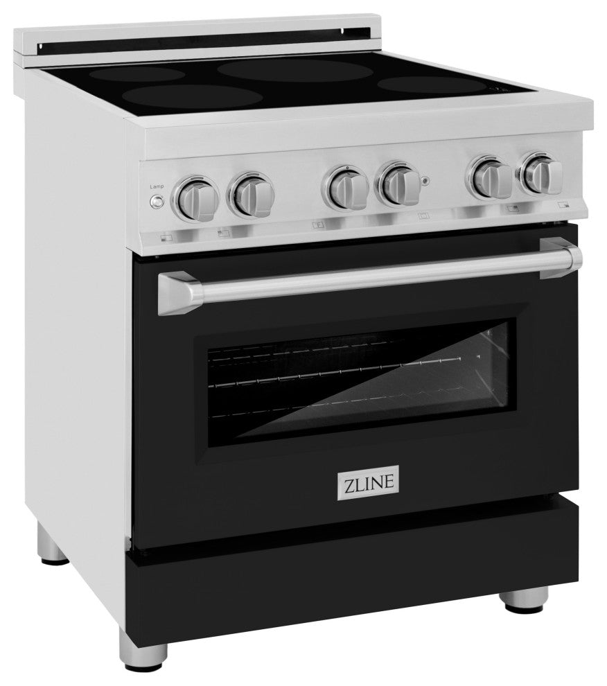 ZLINE 30 Induction Range, Stainless Steel With a Black Matte Door RAIND-BLM-30