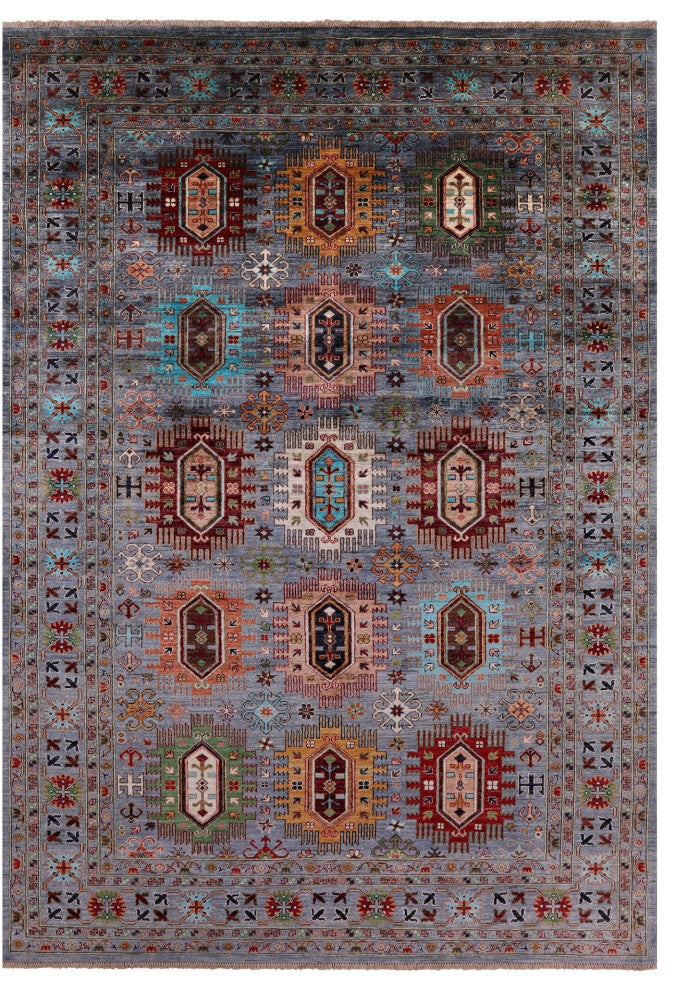 6' 9" X 9' 9" Fine Turkmen Ersari Handmade Wool Rug - Q12191