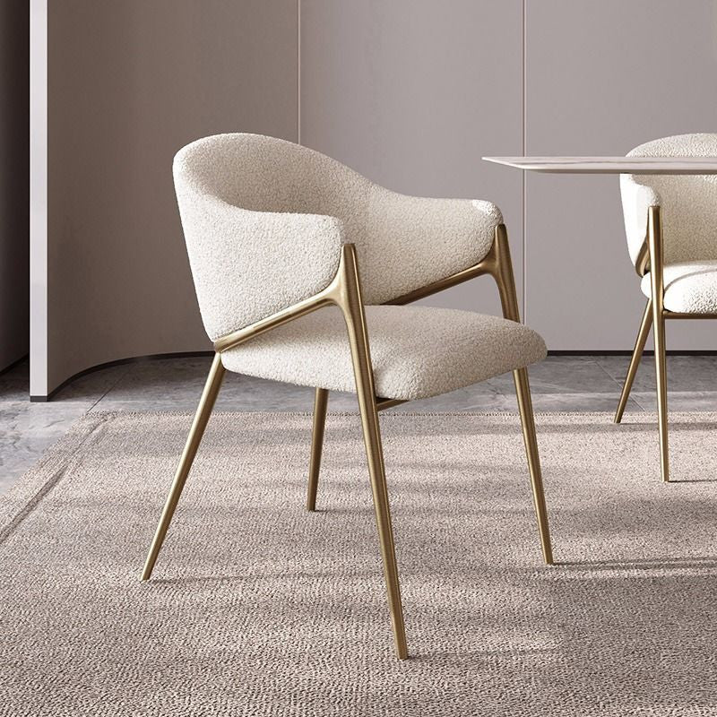 Light Luxury Postmodern Minimalist Dining Chair, White