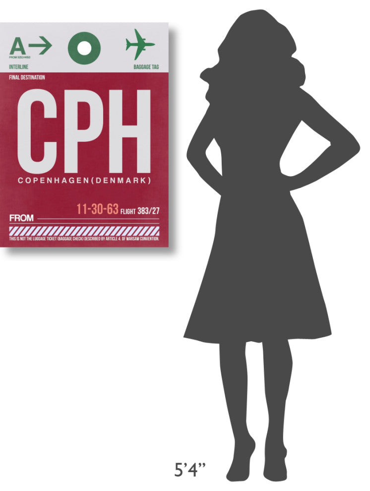 "CPH Copenhagen Luggage Tag 2" Fine Art Print