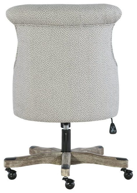 Classic Office Chair, Swivel Design & Diamond Button Tufted Back, Light Gray