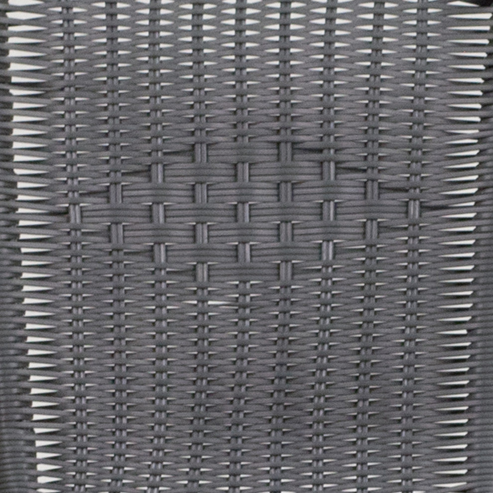 2 Pack Rattan Indoor-Outdoor Stack Chair, Gray
