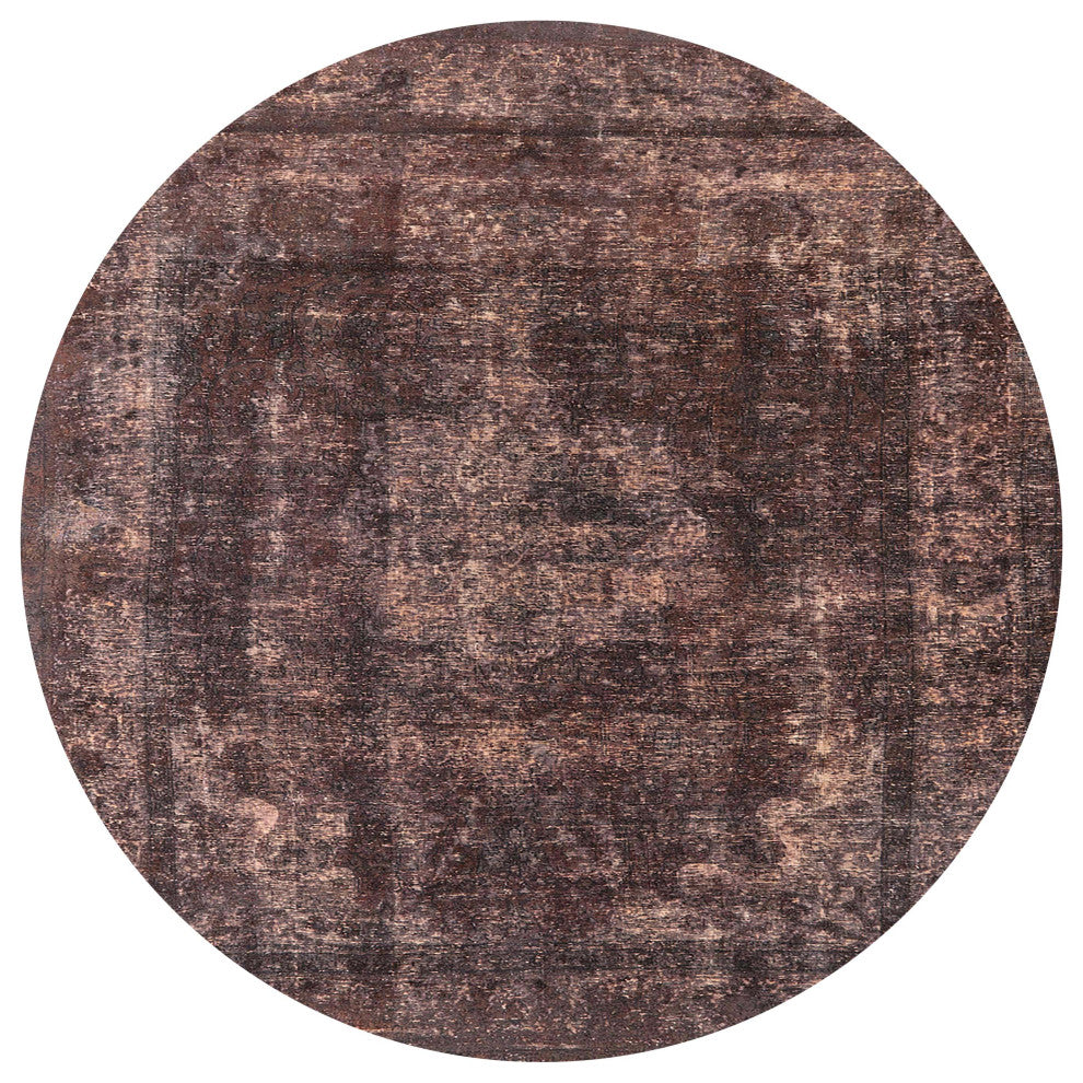 Ahgly Company Indoor Round Mid-Century Modern Area Rugs, 5' Round
