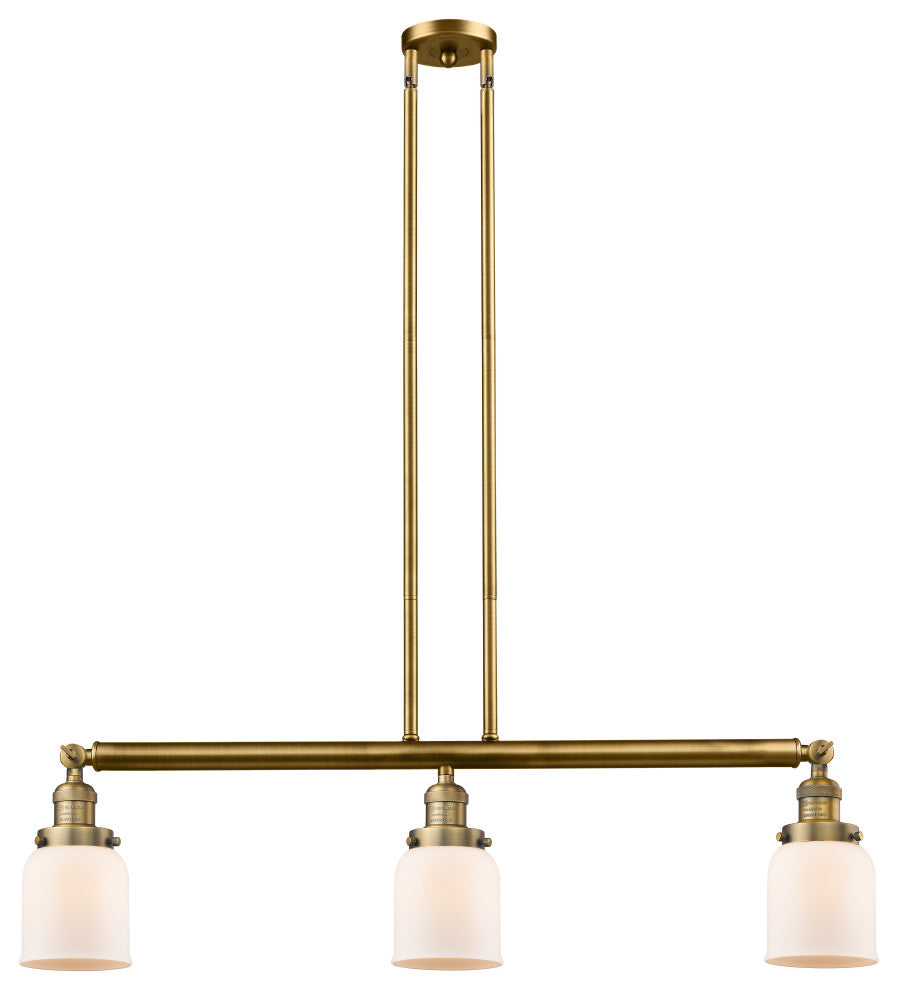 INNOVATIONS LIGHTING 213-BB-G51-LED Small Bell 3 Light Island Light