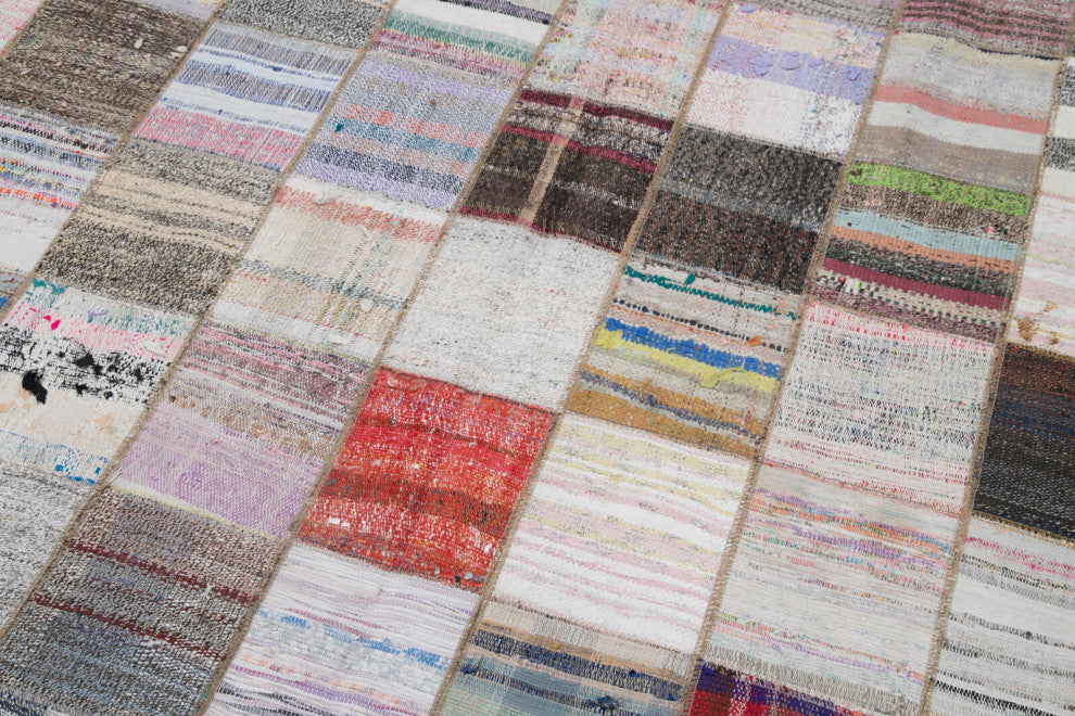 Rug N Carpet - Handmade Oriental 7' 11'' x 10' 0'' Vintage Patchwork Kilim Rug