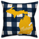 Michigan Buffalo Check 18x18 Spun Poly Pillow