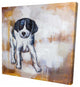 Curious Puppy Dog, Fine Art Gallery Wrapped Canvas, 24"x24"x1.5''
