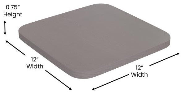 Perry Set of 4 Poly Resin Wood Seat with Rounded Edges Metal Chairs & Stools, Gr