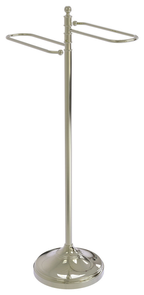 Traditional Free Standing Floor Bath Towel Valet, Polished Nickel