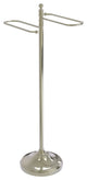 Traditional Free Standing Floor Bath Towel Valet, Polished Nickel