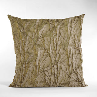 Burnished Bronze Yarns Shiny Fabric Luxury Throw Pillow, Double sided 16"x16"
