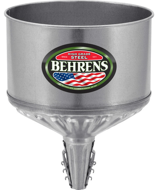 Behrens GTF-123 Lock On Tractor Funnel with Screen, 8-Qt Capacity, Steel