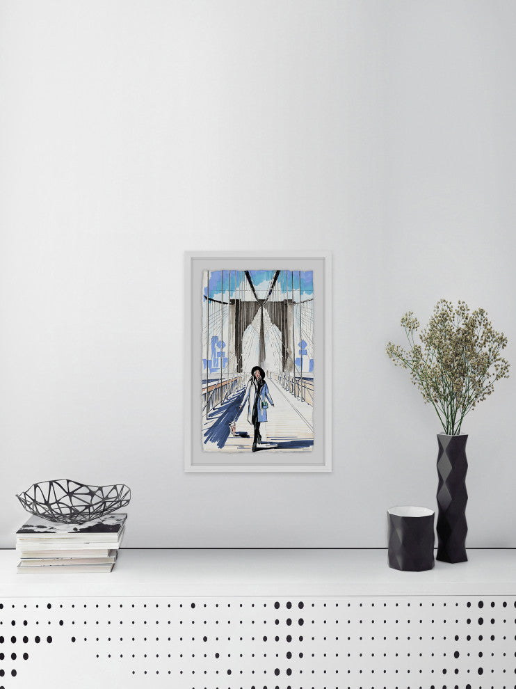 "Bridge Runway" Framed Painting Print, 8"x12"