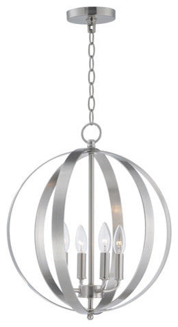 Maxim Lighting Provident 4-Light Chandelier in Satin Nickel - 10031SN