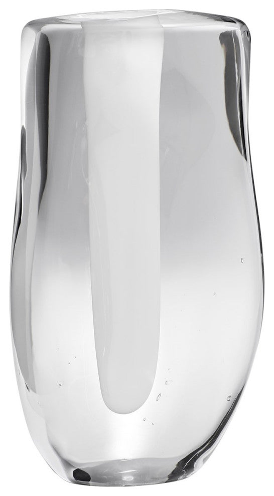 Cyan Inverted Oppulence Vase 11252, Clear