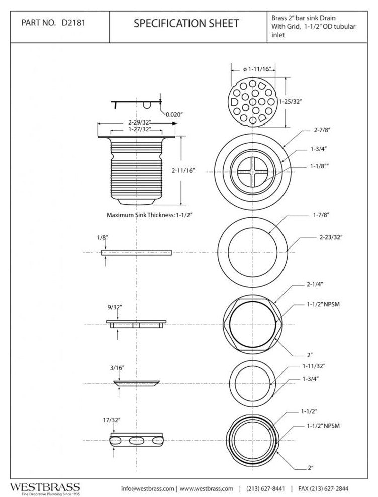 Grid Basket Style Bar Strainer In Polished Nickel
