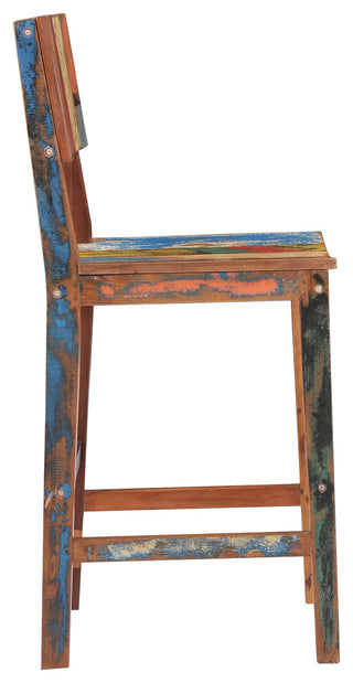 Bar Stool, Made from Recycled Teak Wood Boats