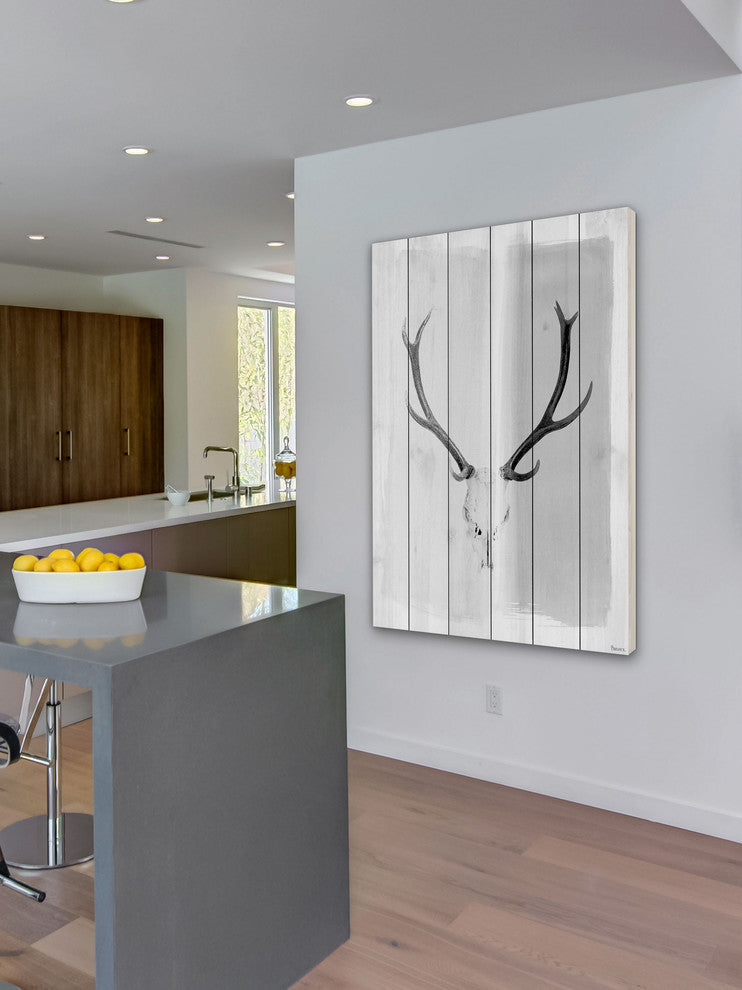 "Head Gear" Painting Print on White Wood, 16"x24"