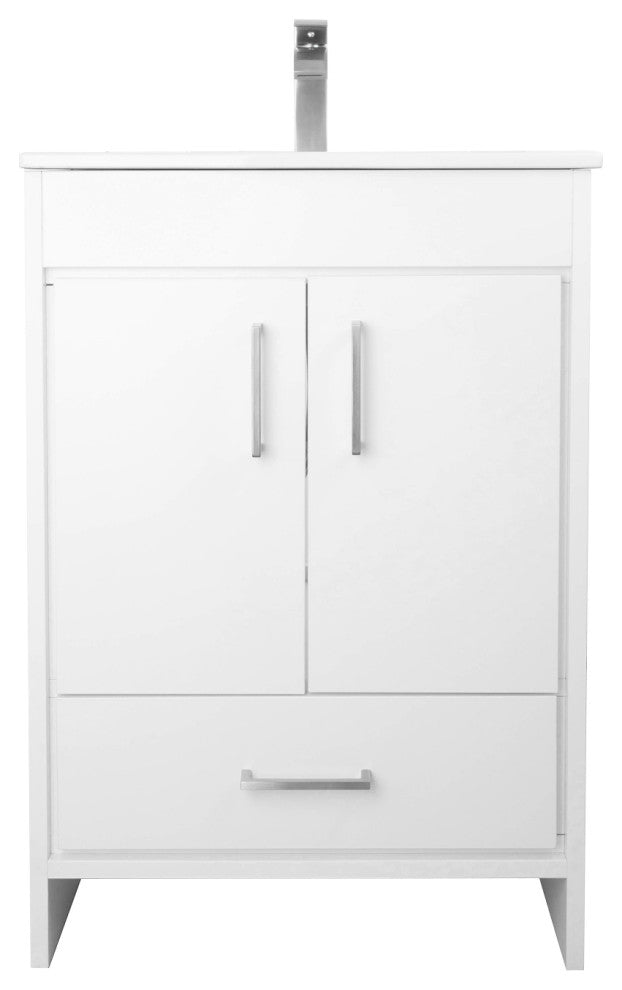 Skylar 24" Single Sink Freestanding Bathroom Vanity Set, White