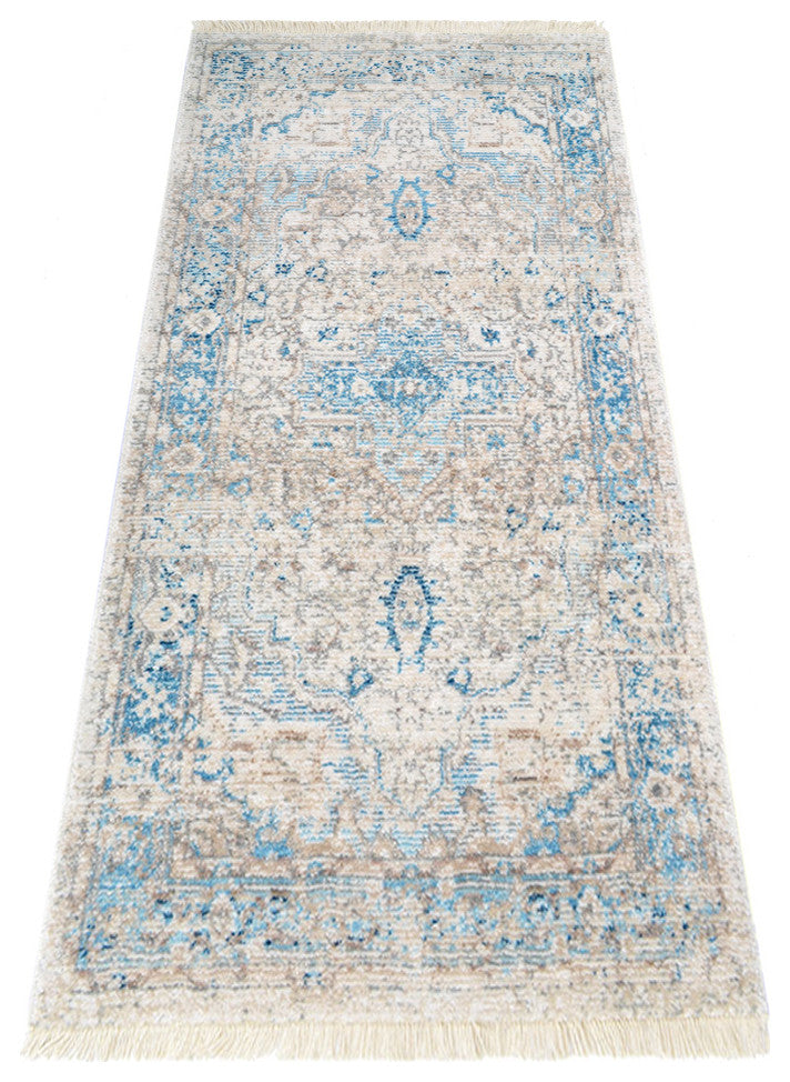 MACHINE MADE POLYESTER AREA RUGS  -Gray Blue Color, Oriental ,Living room rugs