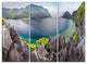 "The Lagoon Panorama" Metal Wall Art, 3 Panels, 36"x28"