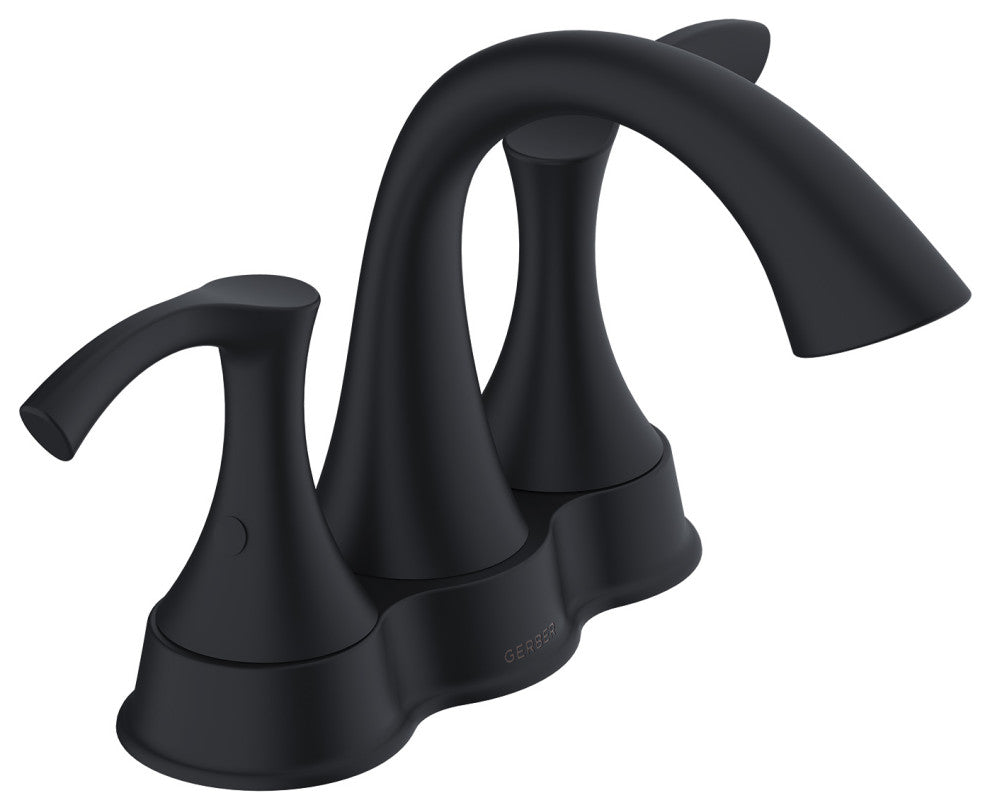 Antioch 2 Handle Centerset Faucet, 50/50 Touch Down Drain, Satin Black