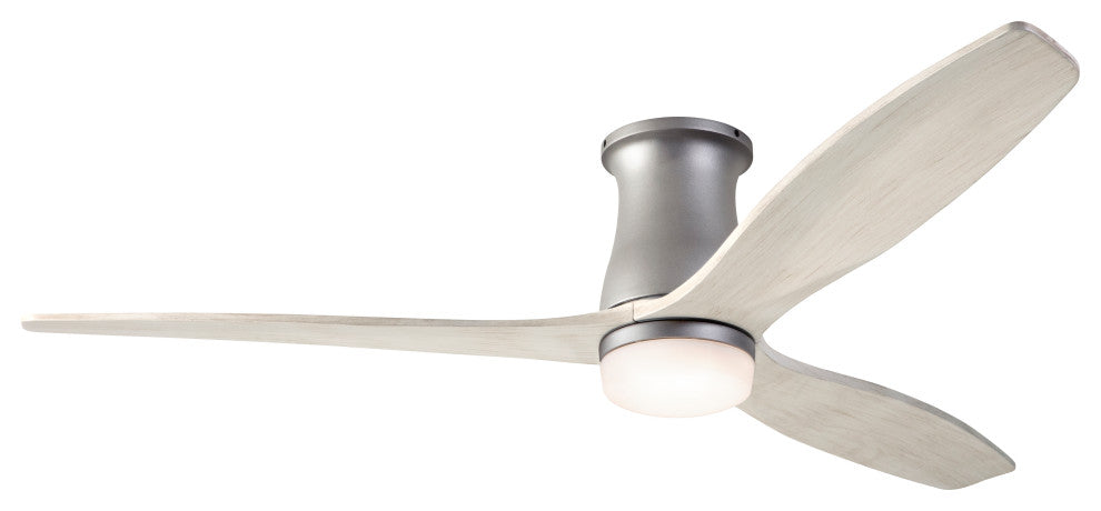 Arbor Flush Fan, Graphite, 54" Whitewash Blades With LED, Wall Control