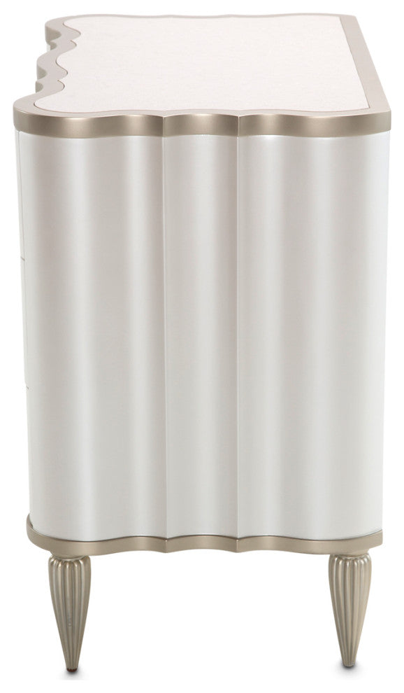 London Place 3-Drawer Nightstand - Creamy Pearl