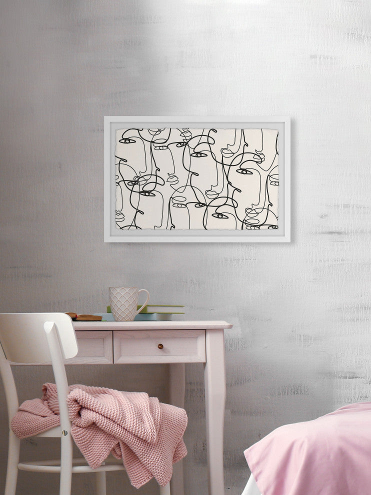 "Face Illusion" Framed Painting Print, 24x16