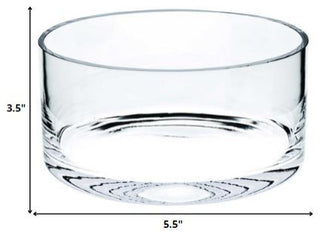 6" Clear Lead Free Crystal Round Candy Or Nut Bowl