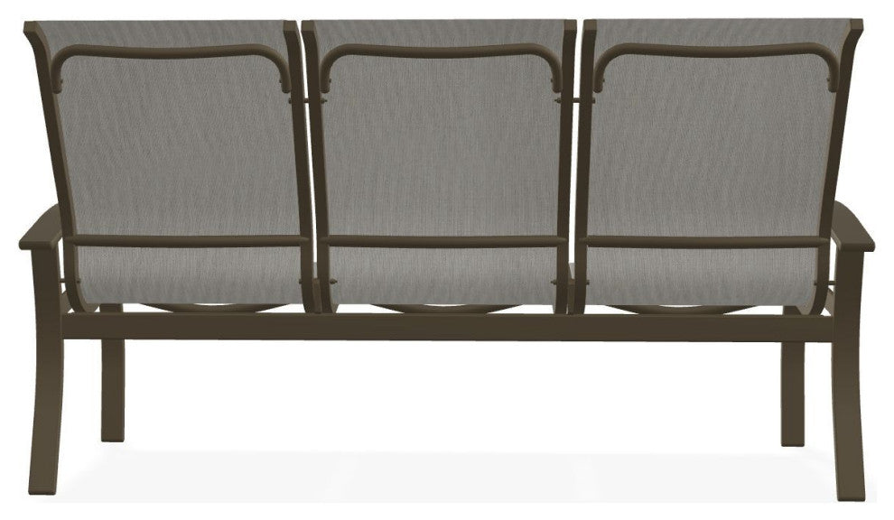 Belle Isle Sling 3-Seat Outdoor Sofa, Augustine Oyster/Beachwood
