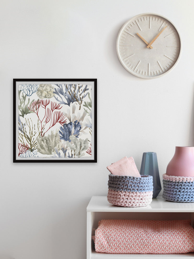 "Underwater Meadows" Framed Painting Print, 24x24