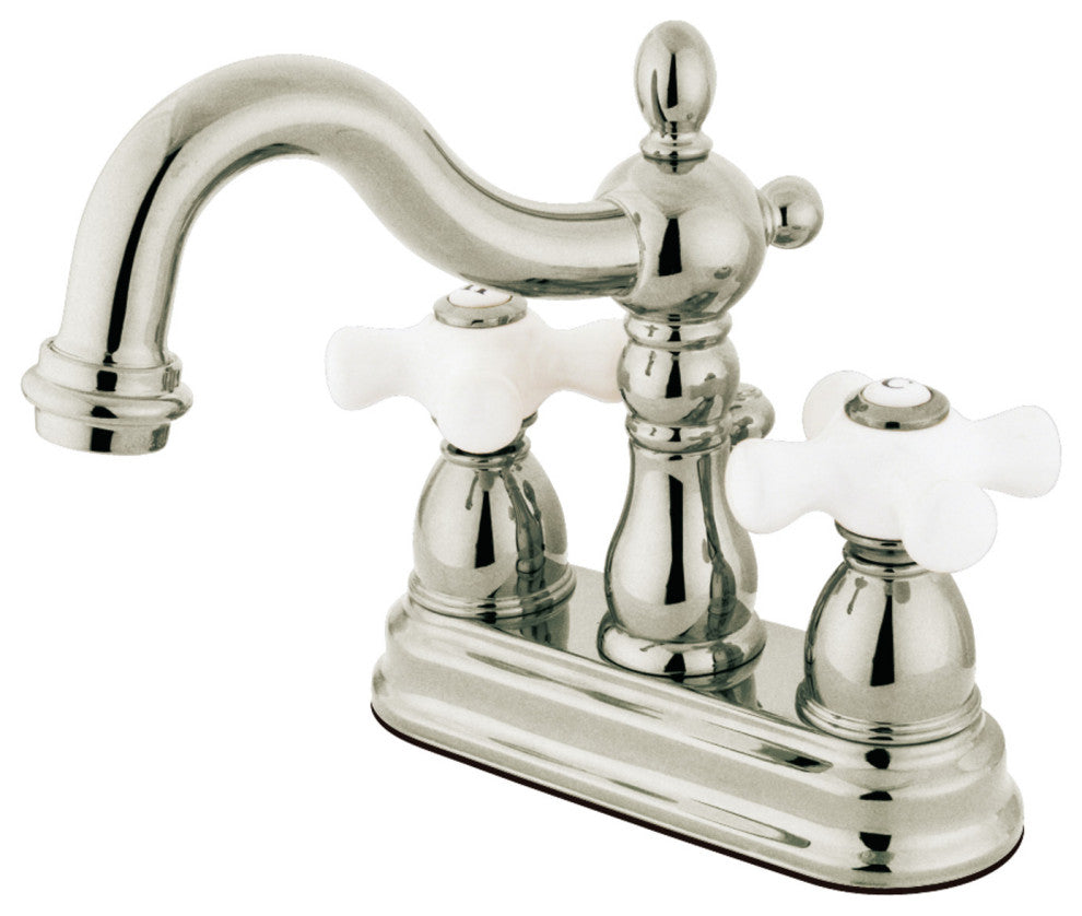 Kingston Brass 4" Centerset Bathroom Faucet, Brushed Nickel