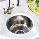 Nantucket Sinks' 15" Hand Hammered Round Bar Sink, Rs15-Ss
