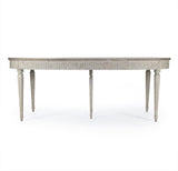Martel Dining Table, Weathered Top, Distressed Gray Base