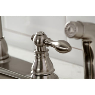 KB728ACLSP Centerset Kitchen Faucet With Side Sprayer, Brushed Nickel