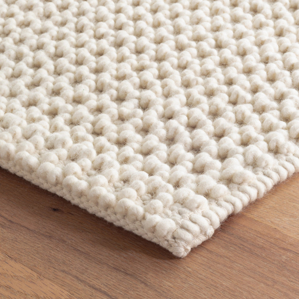 Dash & Albert Hooper Ivory Handwoven Wool Rug, Ivory, 8' x 10'