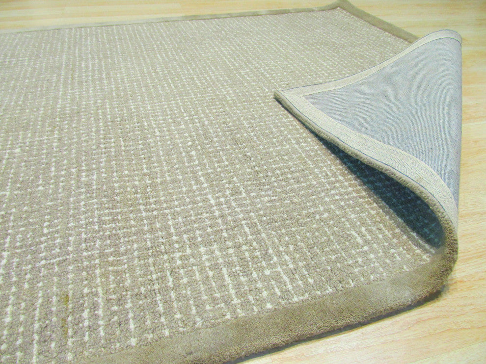EORC Brown Hand-Tufted Wool Timothy Rug 8'9x11'9