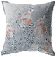 16" Gray Orange Boho Bird Suede Throw Pillow