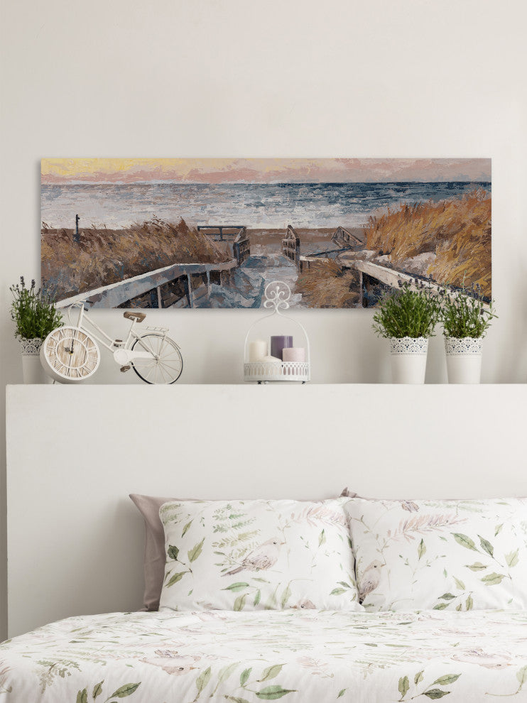 "Inviting Walkway" Painting Print on Wrapped Canvas, 15x5