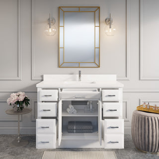 Calais 48" Bathroom Vanity, White