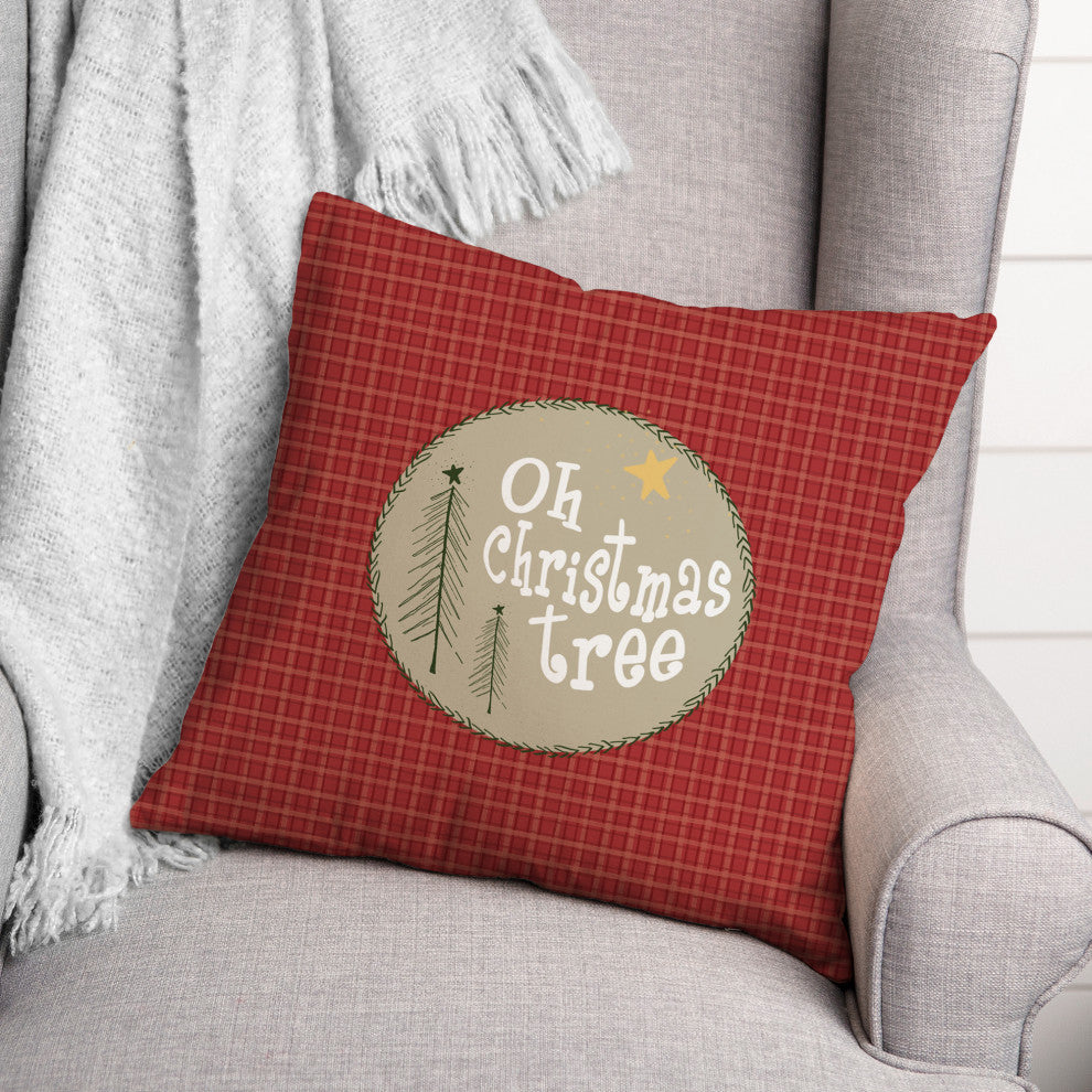 Christmas Quilt Pattern 5 16x16 Spun Poly Pillow