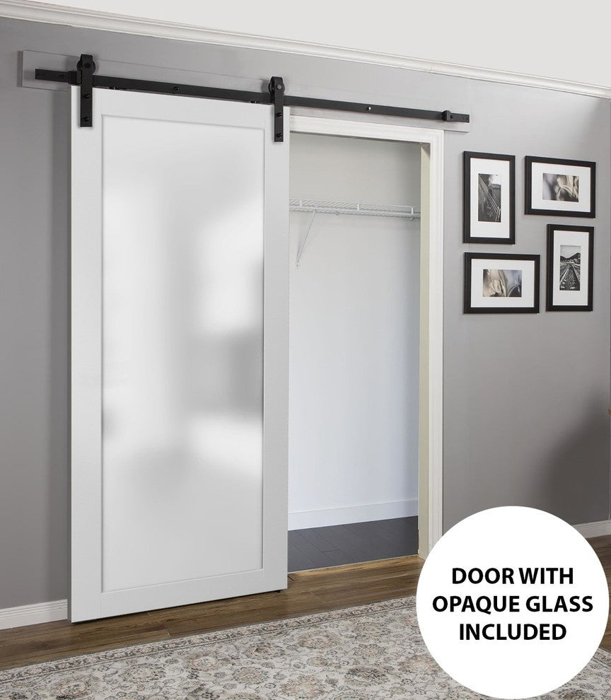 Planum 2102 Interior Door Slab 32x96 White Silk Barn Sliding Pocket