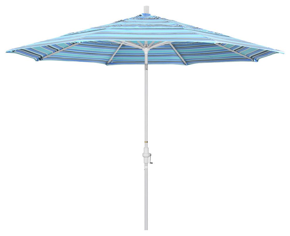 11' Aluminum Umbrella Collar Tilt Matted White, Dolce Oasis