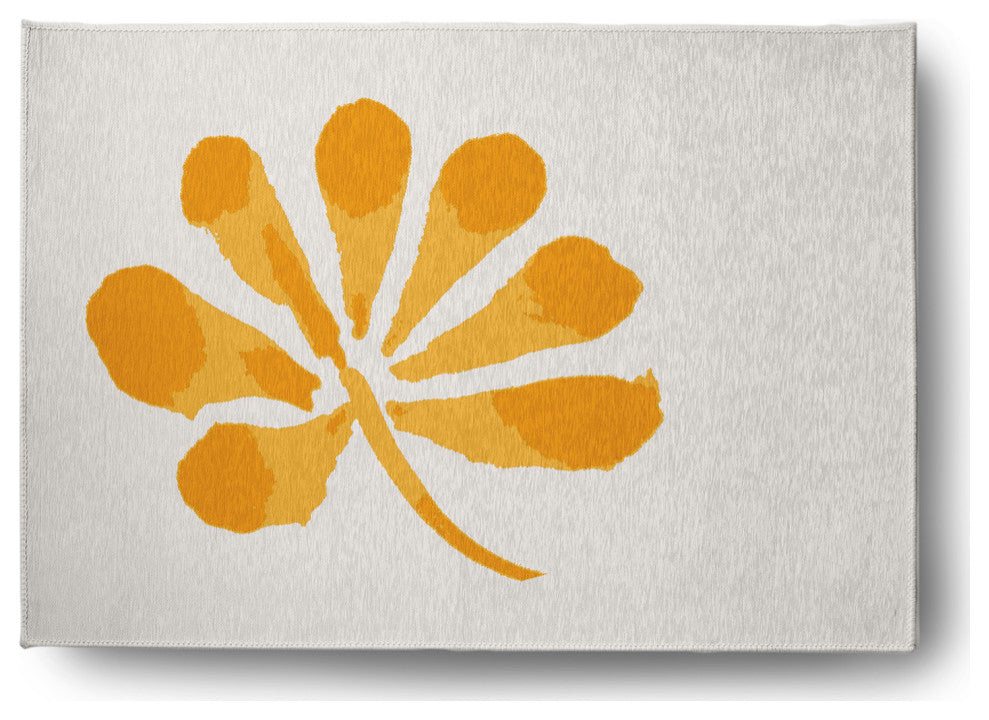 Petals Spring Chenille Rug, Yellow, 5'x7'