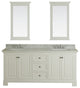 Richmond 72" Double Vanity in White, Carrera Marble Top and Mirror