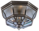 Quoizel NY1794P Three Light Outdoor Flush Mount Newbury Pewter