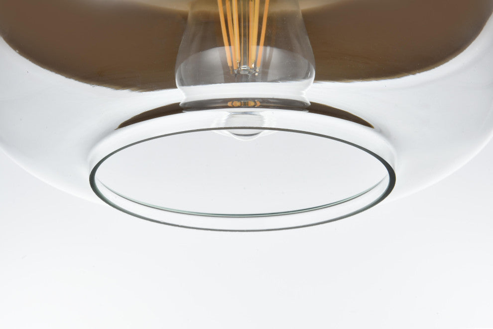 Home Living 10" Pendant Clear Shade, Satin Gold