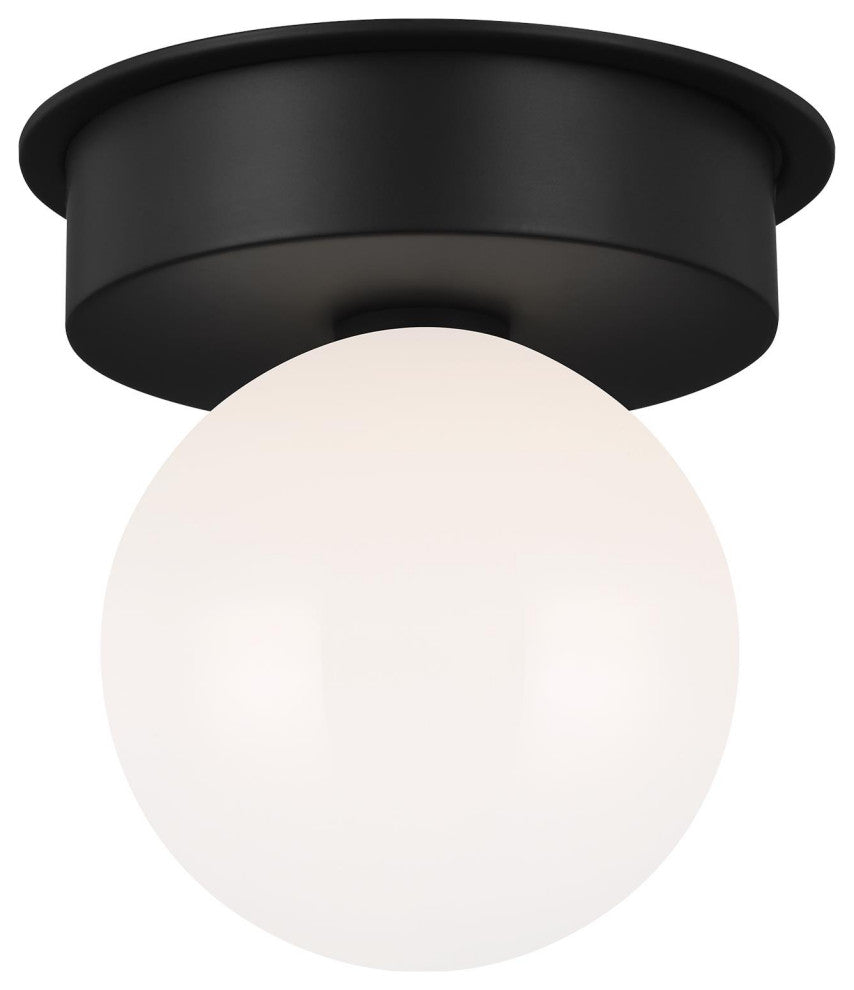 Nodes Large Flush Mount, Midnight Black