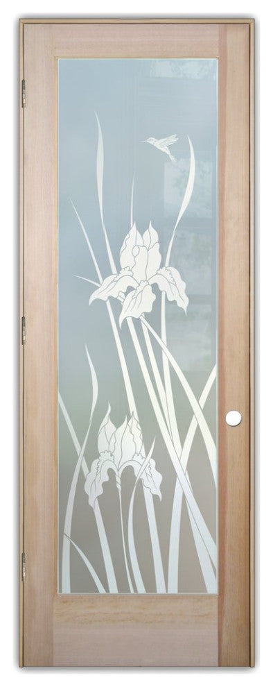 Interior Prehung Door or Interior Slab Door - Iris Hummingbird - Douglas Fir...